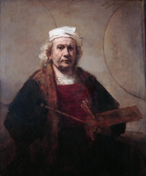 Self Portrait with two circles *oil on canvas *114,3 x 94 cm *1665 - 1669